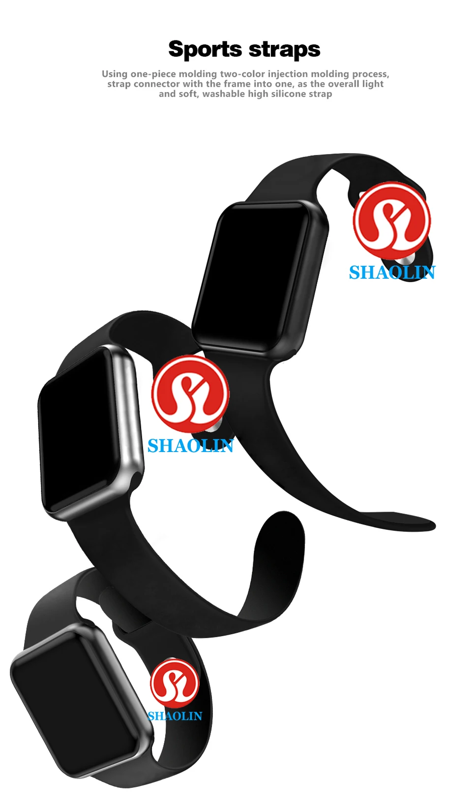 SHAOLIN Bluetooth Smart Watch Heart Rate Monitor Smartwatch Wearable Devices for apple watch iPhone IOS and Android Smartphones-02