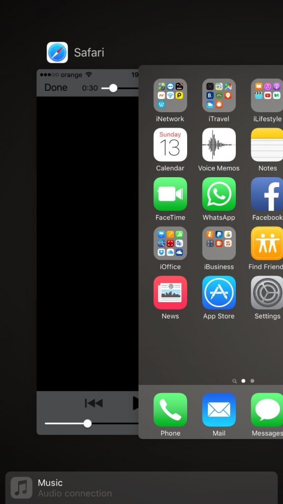 Safari в фоновом режиме iOS