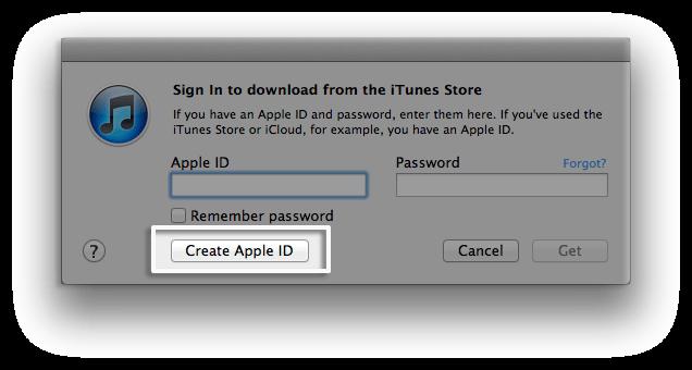 создать учетную запись apple id