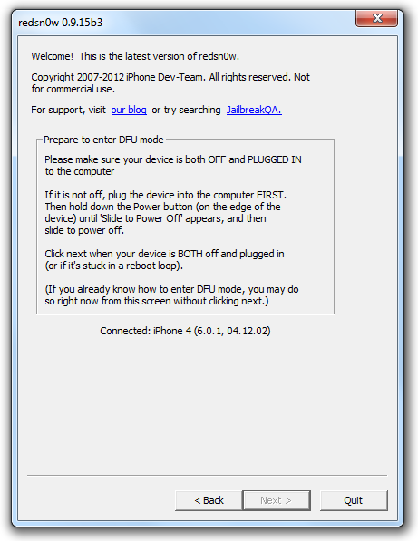 Откат с iOS 6.0-6.1.3 на iOS 5.0-6.1.2 (кроме iPhone 4S, iPad 3 и новее)