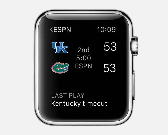 Приложения для Apple Watch: ESPN