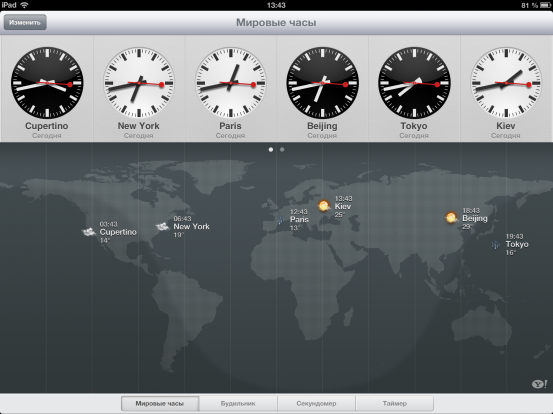 Часы iOS 6