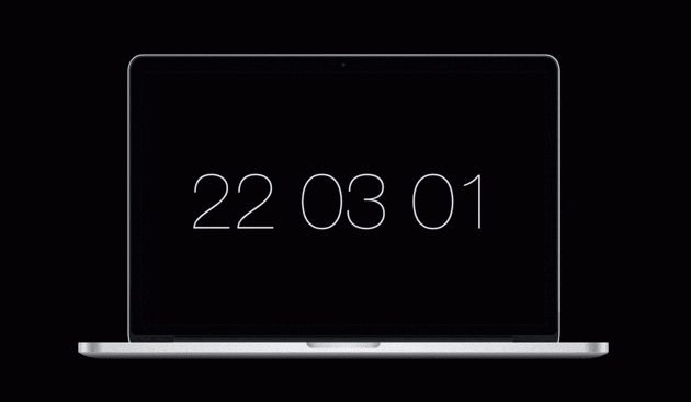 заставка для Mac: clock