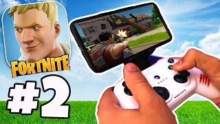 PLAYING FORTNITE ON IPHONE WITH CONTROLLER | Fortnite IOS/Android Gameplay Part 2