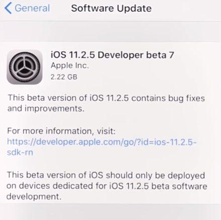 iOS 11.2.5 beta 7